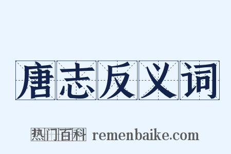 唐志反义词是什么意思的图片